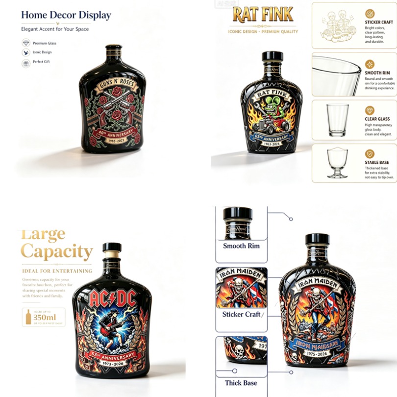 Vintage Collectible Liquor Bottles - ロックパターンウイスキーデカンタヴィンテージリカーボトルバーホームデコレーションコレクタブルオーナメントウイスキー愛好家へのギフト