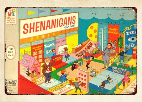 Vintage And Collectible Stores - シェナニガンズ ボードゲーム 1964年製 メタルティンサイン ヴィンテージコレクタブル ホームデコレーション
