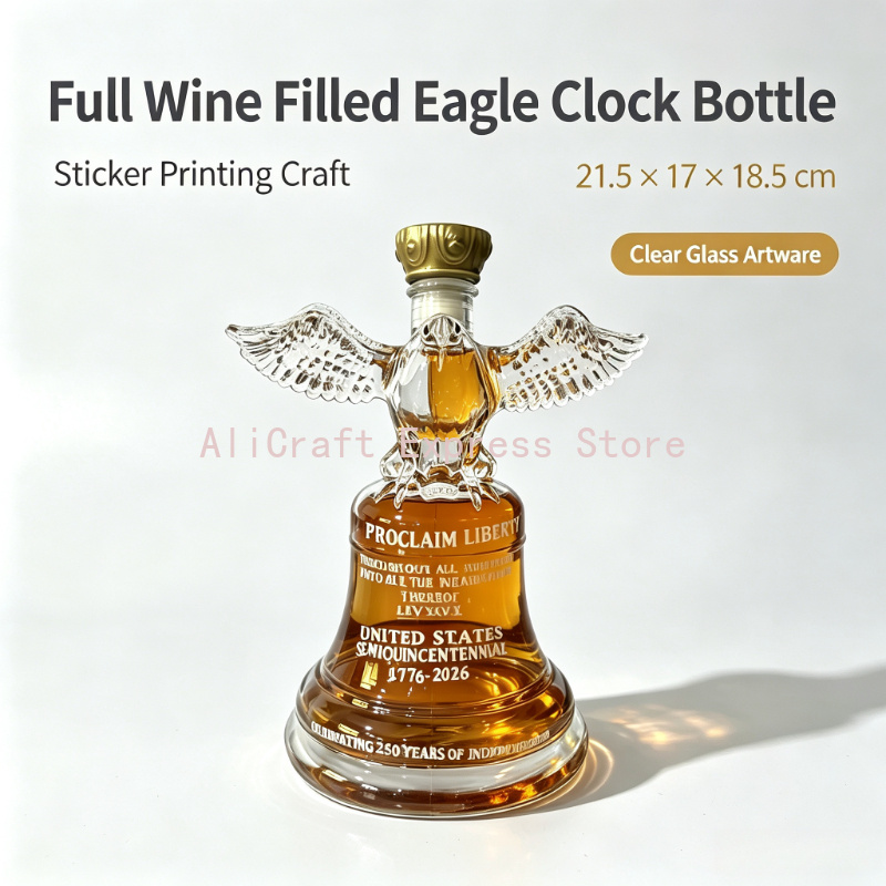 250th インディペンデンス イーグル ベル ガラスワイン - Vintage Collectible Liquor Bottles のレビューと価格
