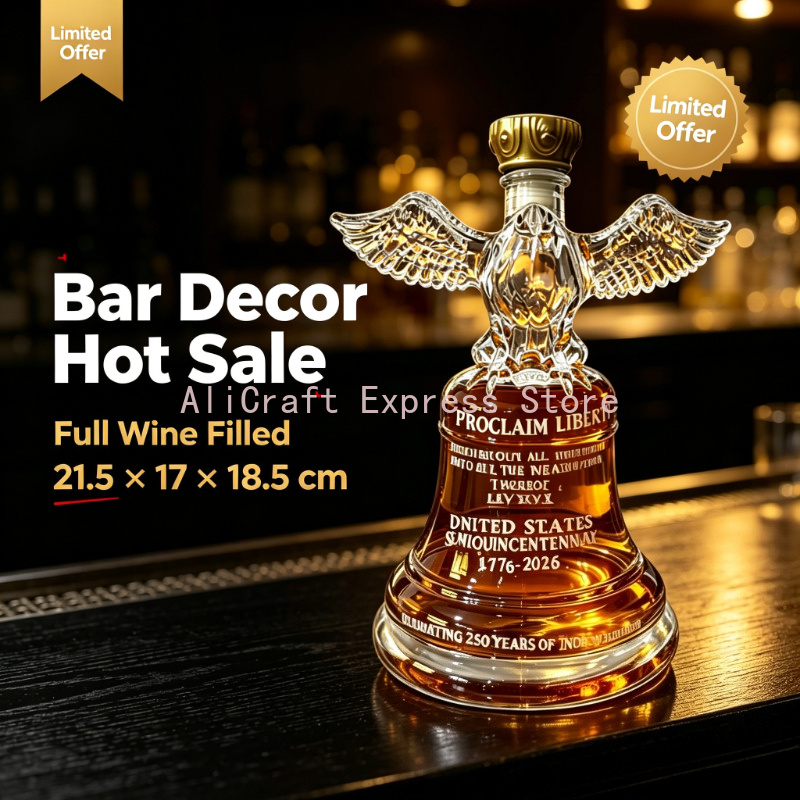 250th インディペンデンス イーグル ベル ガラスワイン - Vintage Collectible Liquor Bottles のレビューと価格
