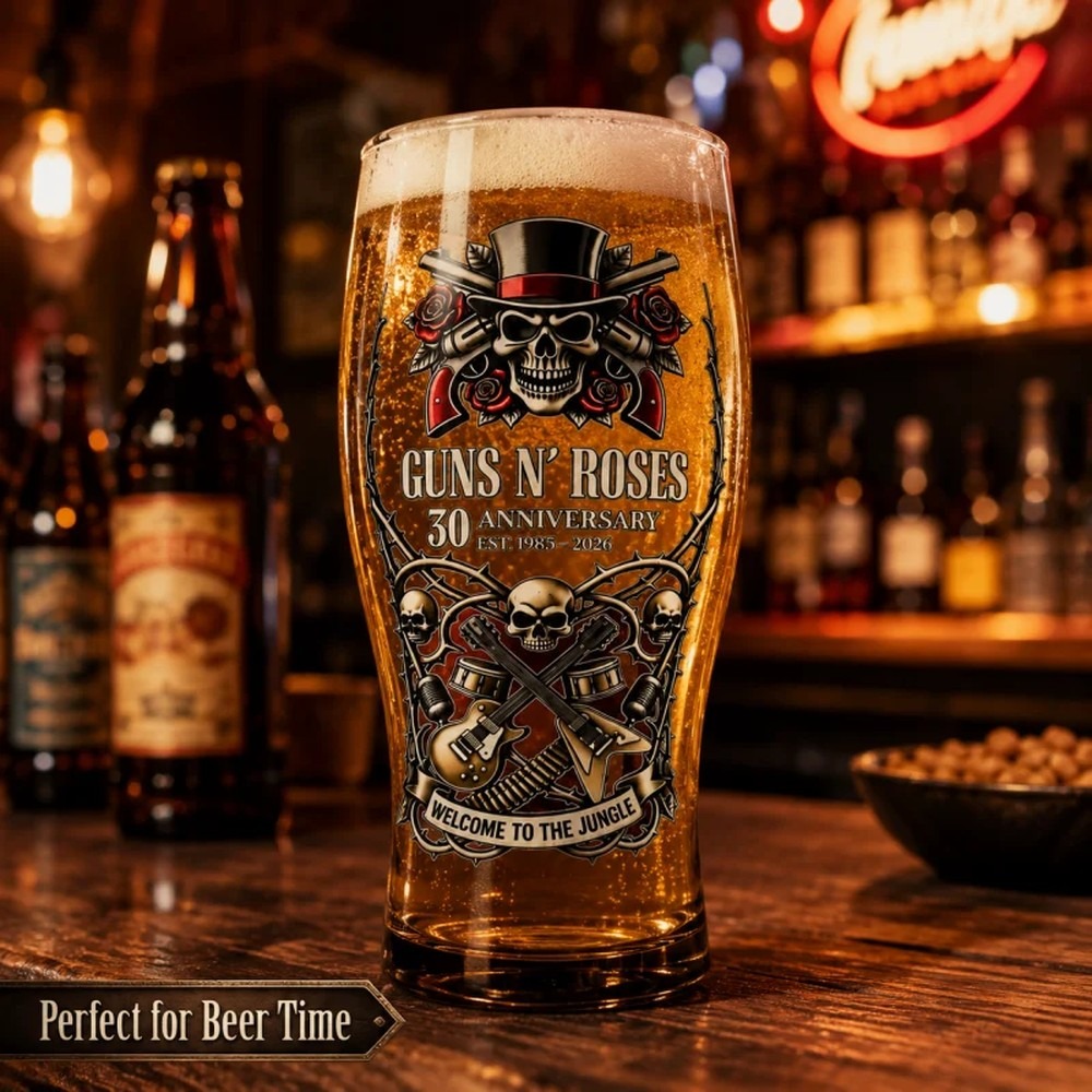 ガンズ・アンド・ローゼズ メモリアルビールマグ 15オンス  - Vintage Collectible Glass のレビューと価格