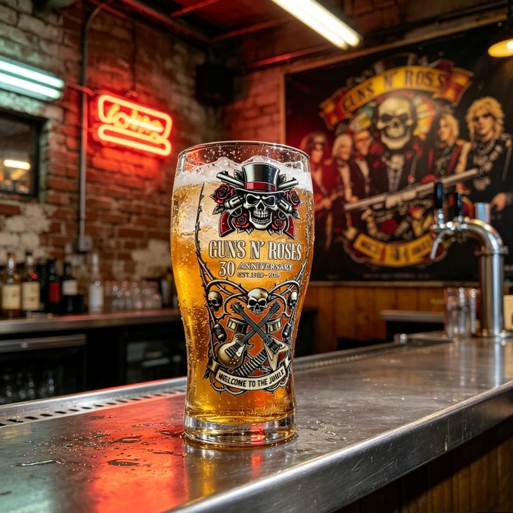 ガンズ・アンド・ローゼズ メモリアルビールマグ 15オンス  - Vintage Collectible Glass のレビューと価格
