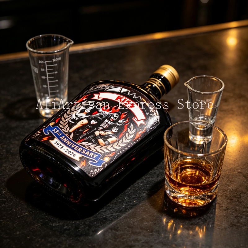 ロックミュージックにインスパイアされたウイスキーデキャンタ、 - Vintage Collectible Liquor Bottles のレビューと価格