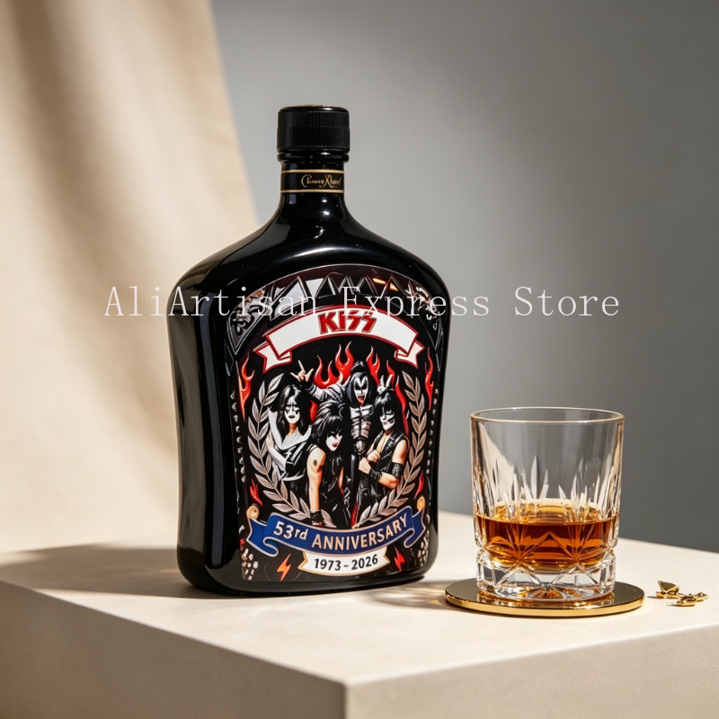 ロックミュージックにインスパイアされたウイスキーデキャンタ、 - Vintage Collectible Liquor Bottles のレビューと価格