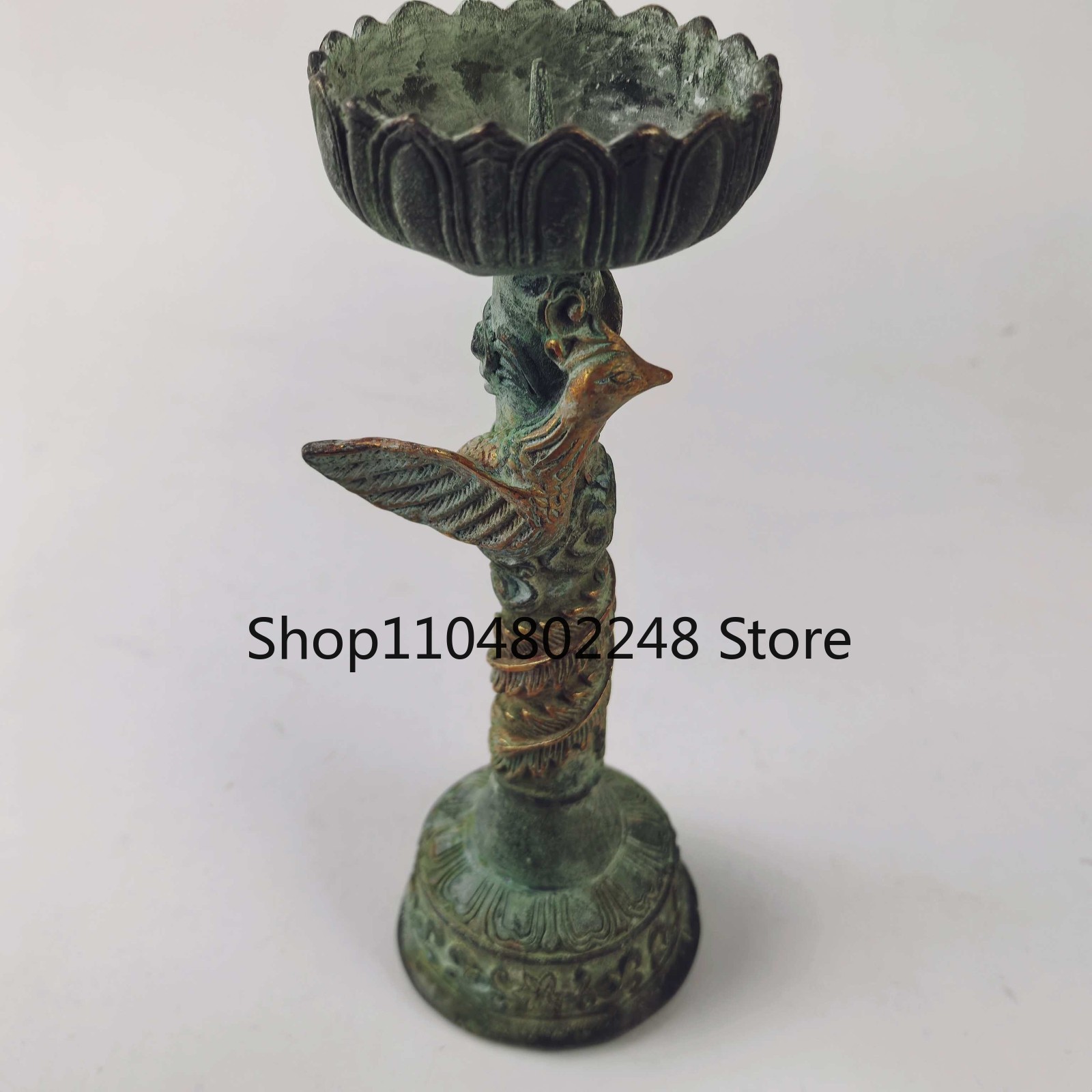 中国の民芸品コレクションから出た、古青銅のレリーフ彫刻が施さ - Collectible Vintage Lamps のレビューと価格