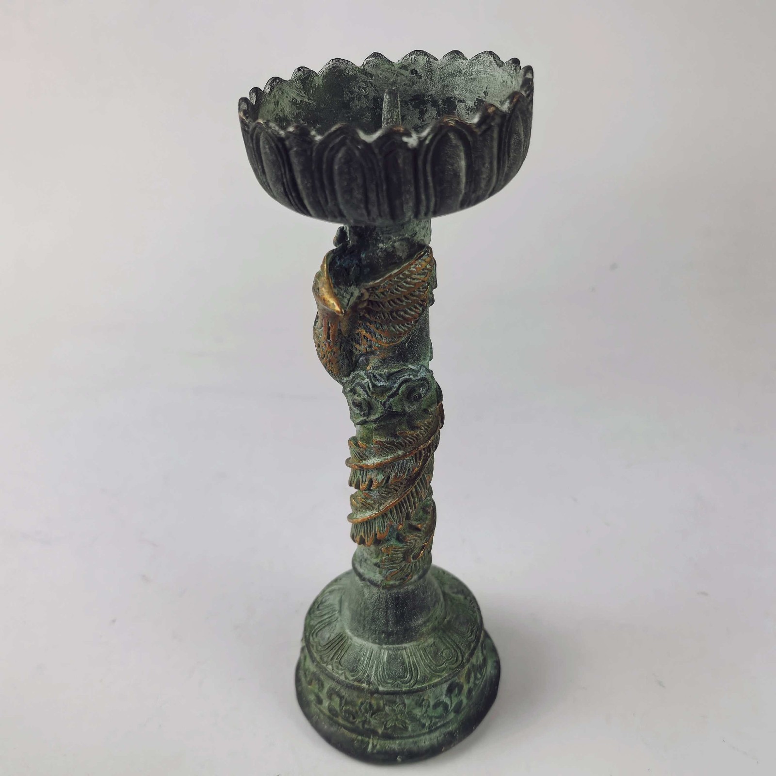 中国の民芸品コレクションから出た、古青銅のレリーフ彫刻が施さ - Collectible Vintage Lamps のレビューと価格