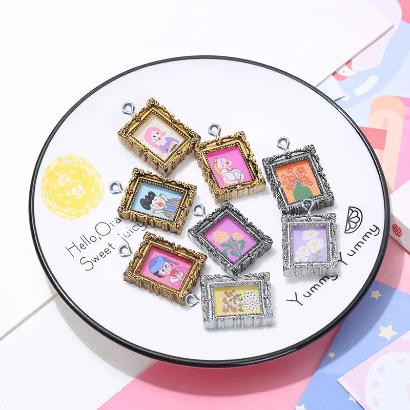 10 個フラットバックカボションヴィンテージ樹脂フォトフレー - Vintage Collectible Item のレビューと価格