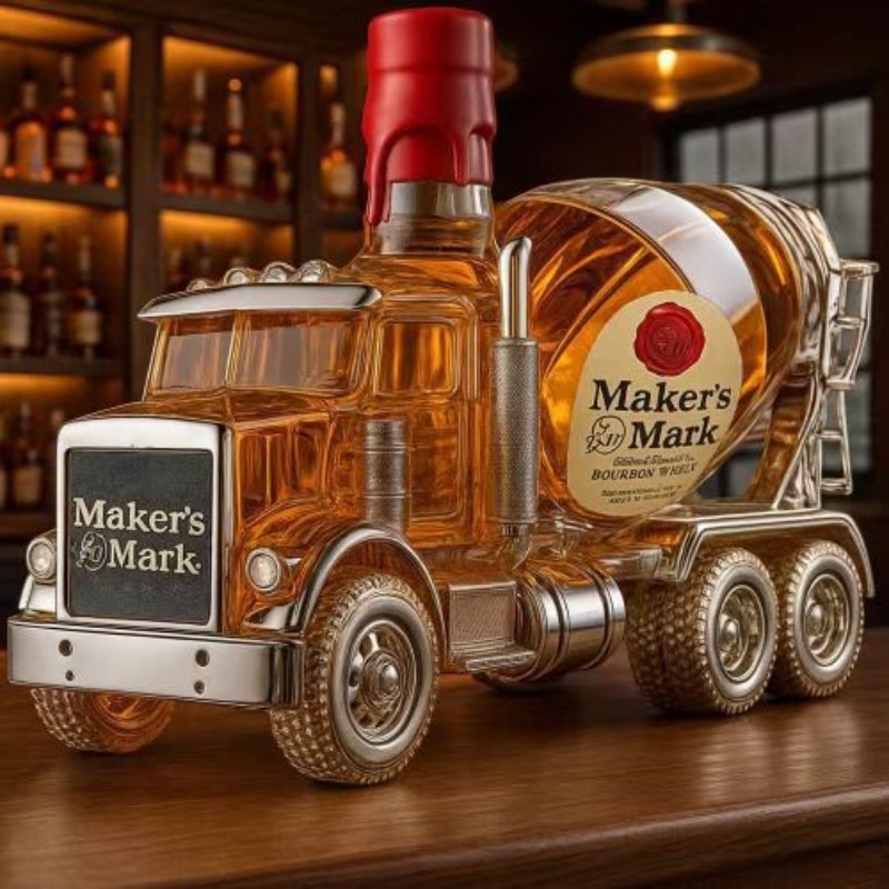 ヴィンテージトラックデザインのガラス製ウイスキーデカンター、 - Vintage Collectible Liquor Bottles のレビューと価格
