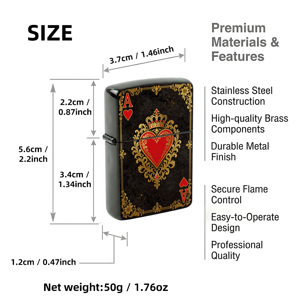 フリップトップライター ハートのエース プレイカード ヴィン - Vintage Collectible Playing Cards のレビューと価格