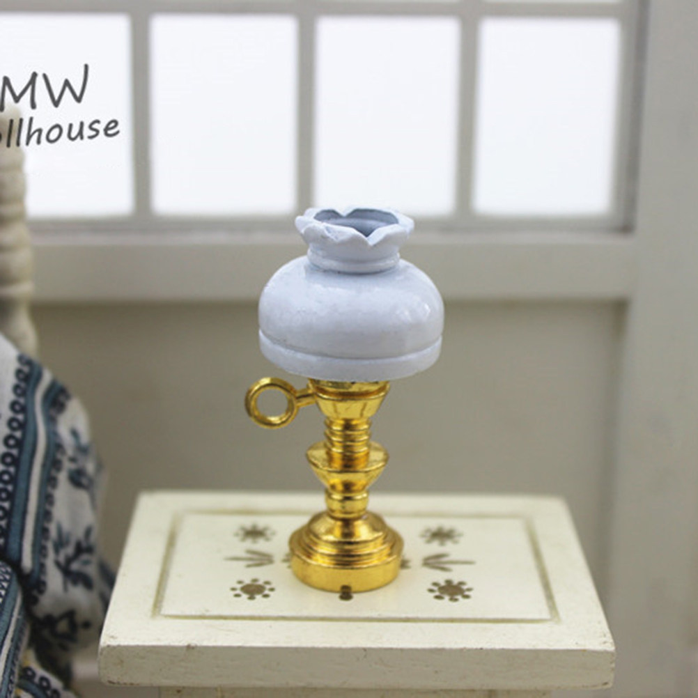 ミニホワイトランプシェードテーブルランプ ヴィンテージスタイ - Collectible Vintage Lamps のレビューと価格