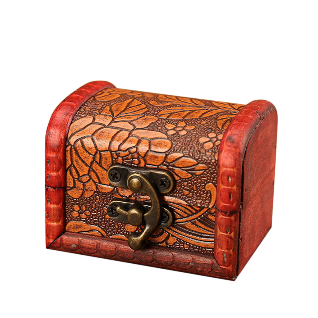 中国風のヴィンテージ木製ジュエリーボックスロック付き小物入れ - Vintage Collectible Item のレビューと価格
