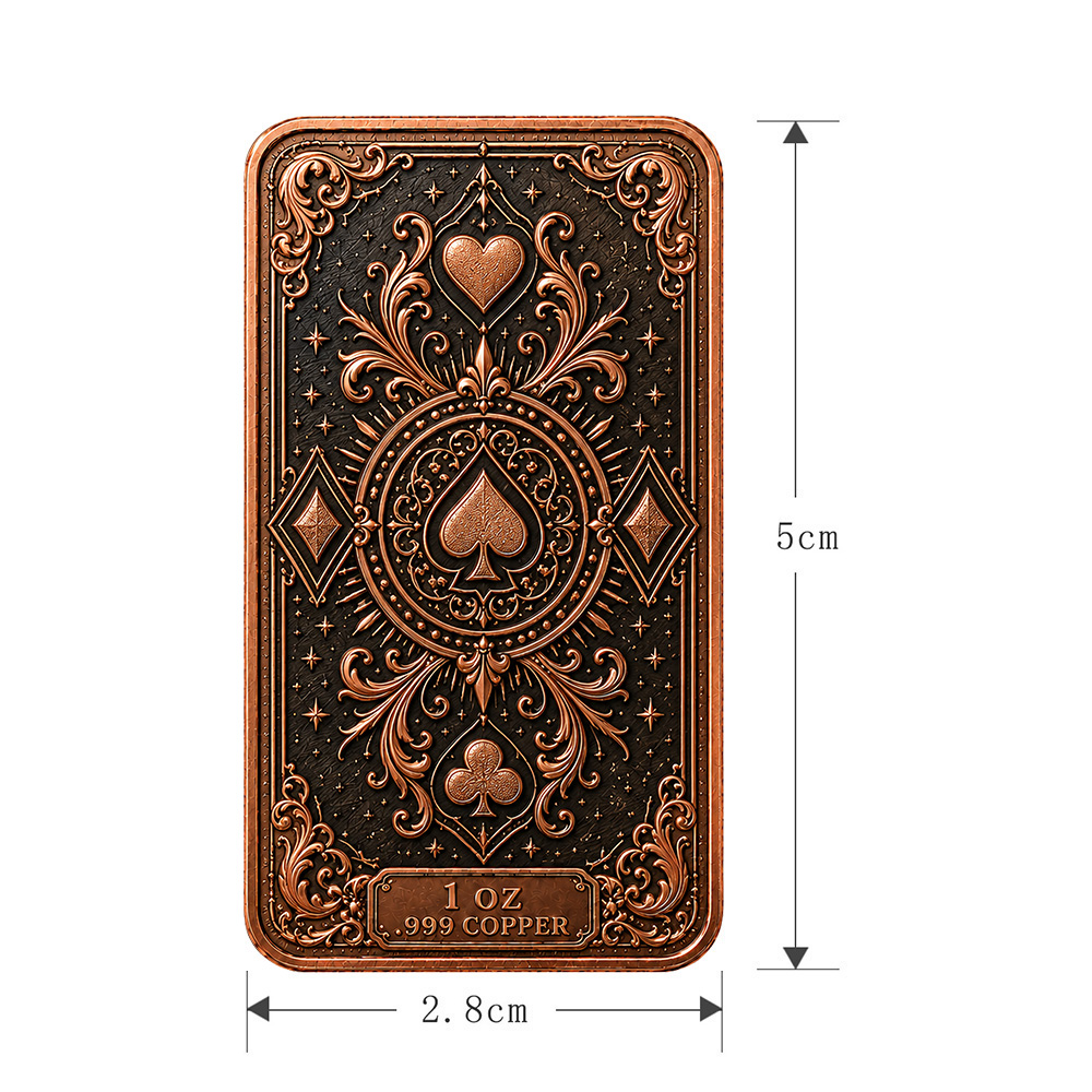 1オンス .999純銅バー ポーカー プレイカード ジャック - Vintage Collectible Playing Cards のレビューと価格